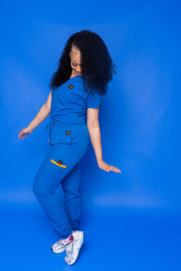Blazed Blue Scrub Pants