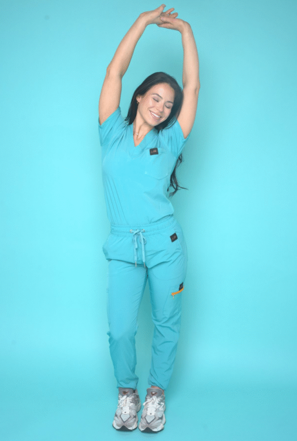 Tiffany Teal Blue Scrub Pants