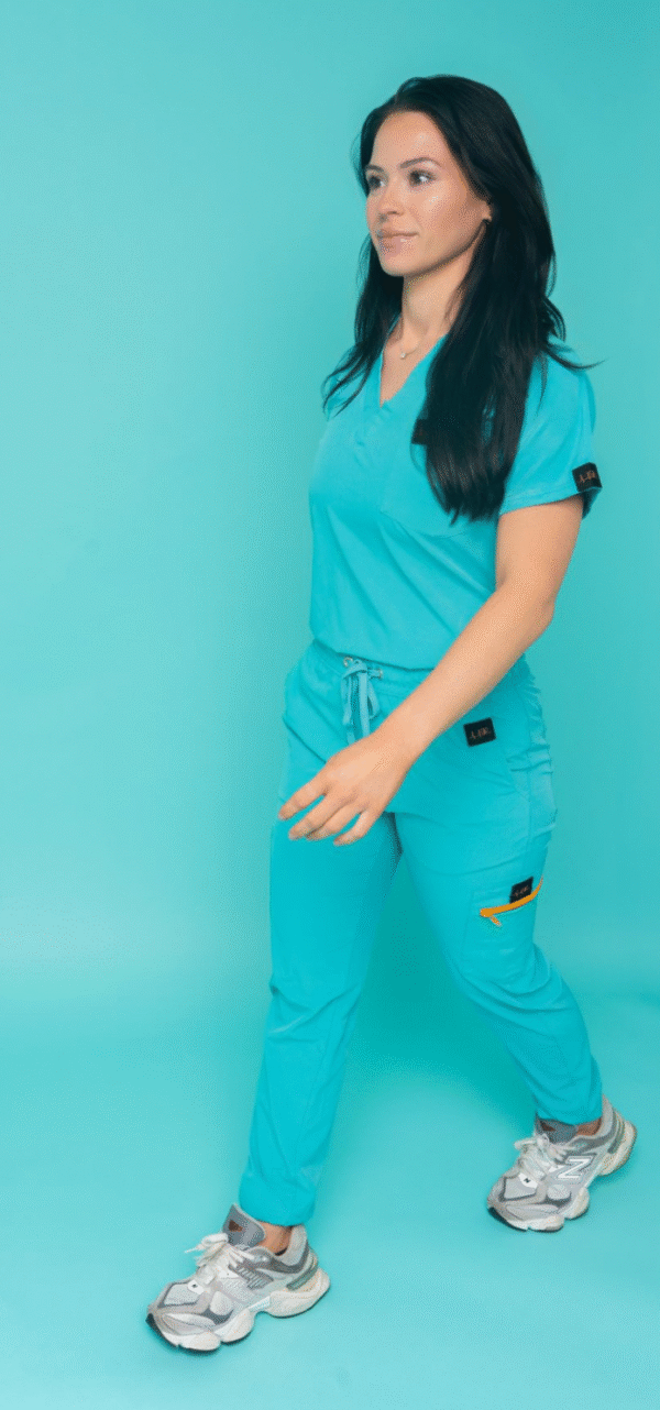 Tiffany Teal Blue Scrub top - Image 5
