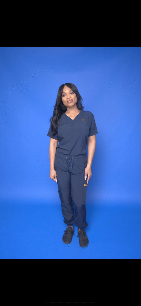 Torched Navy Blue Scrub Pants - Image 6