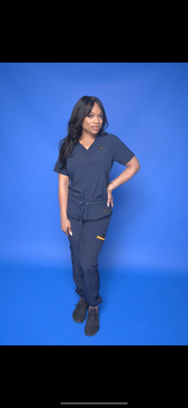 Torched Navy Blue Scrub Pants - Image 7
