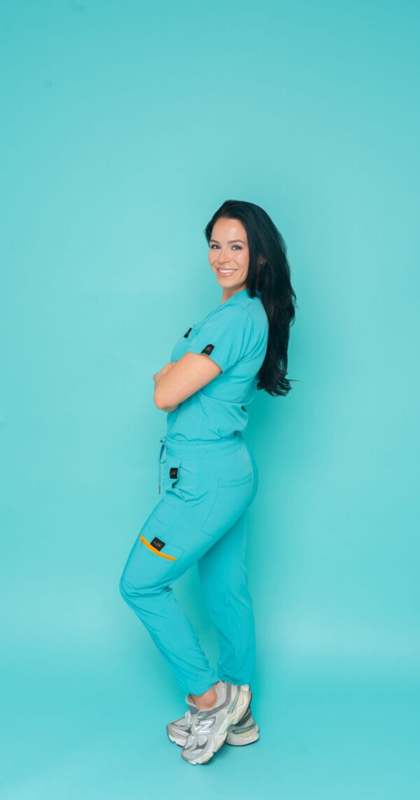 Tiffany Teal Blue Scrub Pants - Image 5